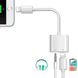 2-in-1 Lightning and Headphone Adapter for Apple iPhone